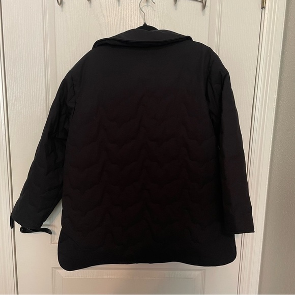 Elegant Black Pea Coat - Picture 5 of 6